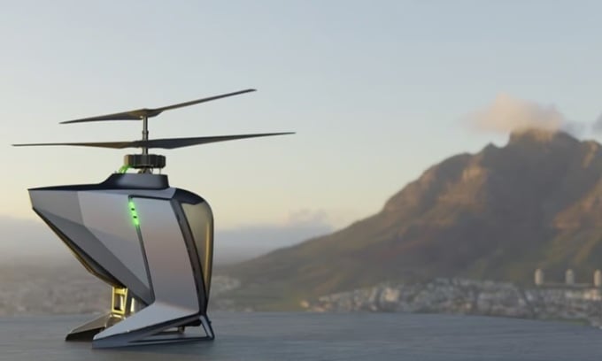 eCopter utiliza un sistema autónomo basado en un modelo de vuelo preprogramado. Fotografía: FlyNow Aviation