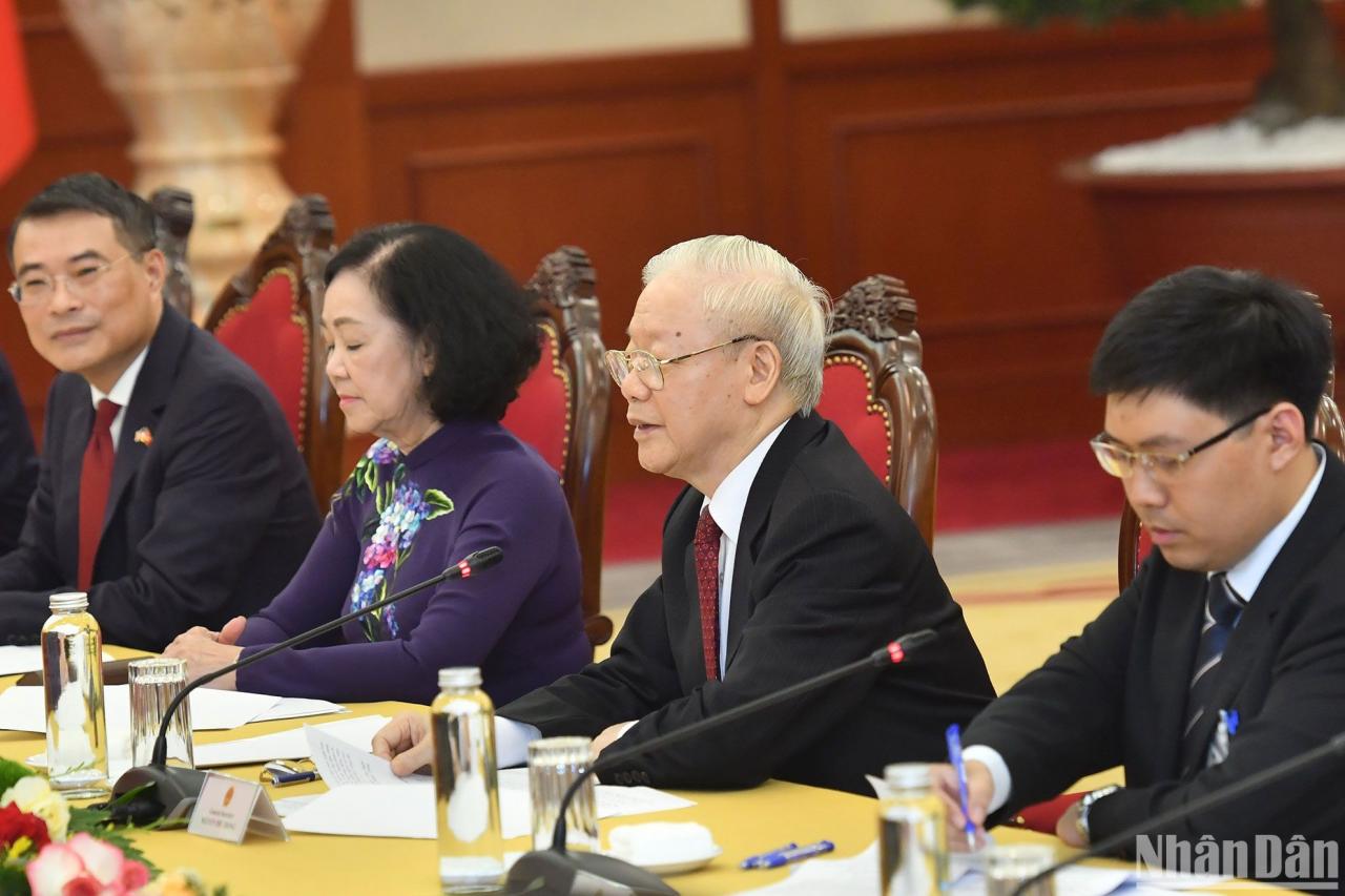 [Photo] General Secretary Nguyen Phu Trong holds talks with US President Joe Biden photo 3