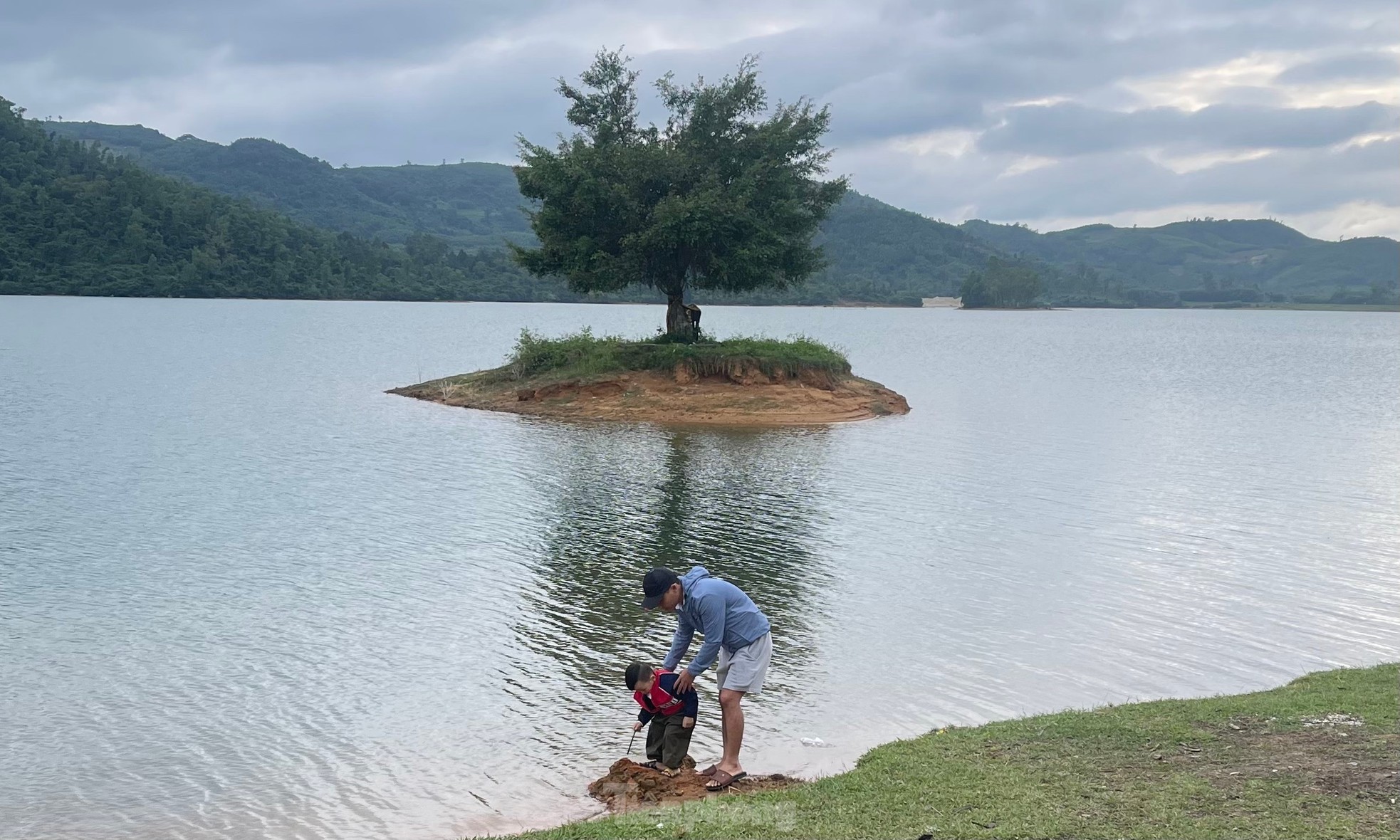 Les jeunes se rassemblent pour prendre des photos à côté de « l'arbre solitaire » à Quang Nam, photo 13