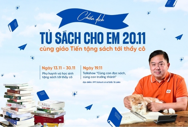 Initiative to build "Bookshelf for children on November 20" on the occasion of Vietnamese Teachers' Day