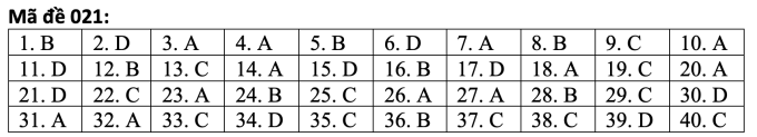 Respuestas del examen de inglés de décimo grado en Hanoi - 13