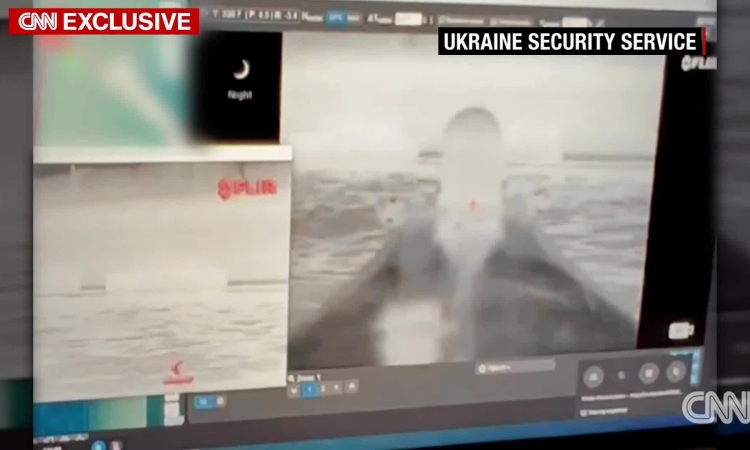 Ukraine posts video of suicide boat attacking Crimea bridge