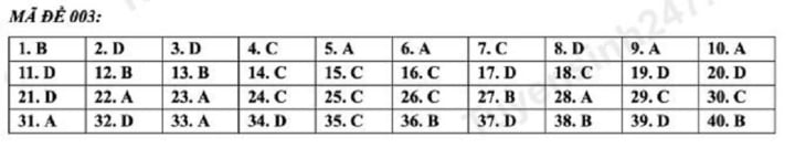 Gợi ý đáp án đề thi tiếng Anh vào lớp 10 Hà Nội mã đề 003 - 1