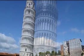 Una torre inclinada de 1.000 años de antigüedad alguna vez contuvo reliquias