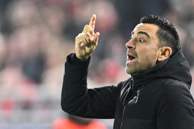 El entrenador Xavi dirigió al Barça en la derrota por 2-3 ante el Amberes en la última ronda del Grupo H de la Liga de Campeones el 13 de diciembre. Foto: AFP