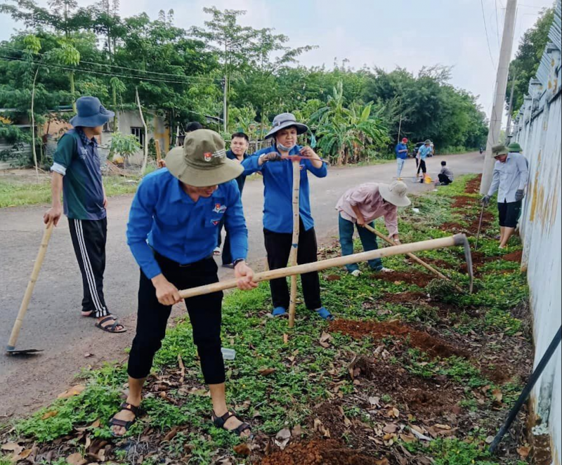 Trung tâm tổ chức dọn dẹp vệ sinh và trồng cây xanh xung quanh khuôn viên.