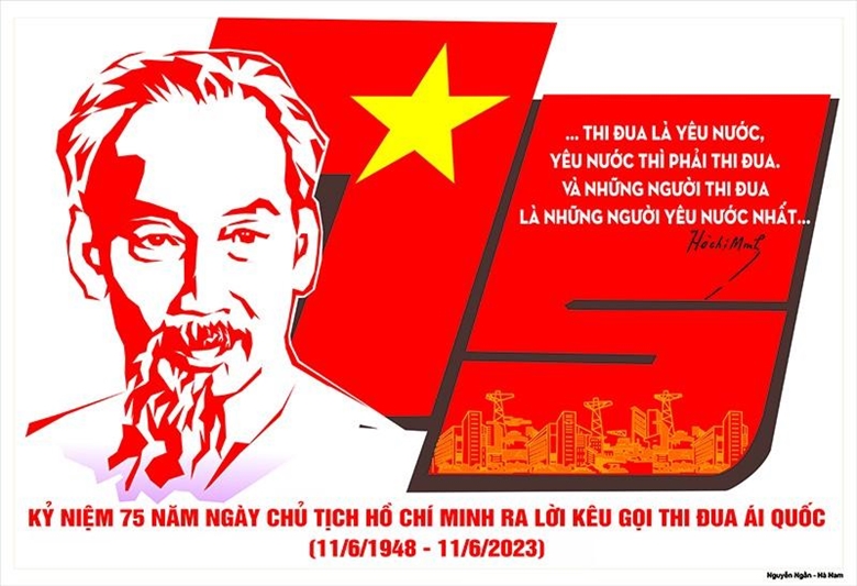 Một tác phẩm tranh cổ động đề tài 