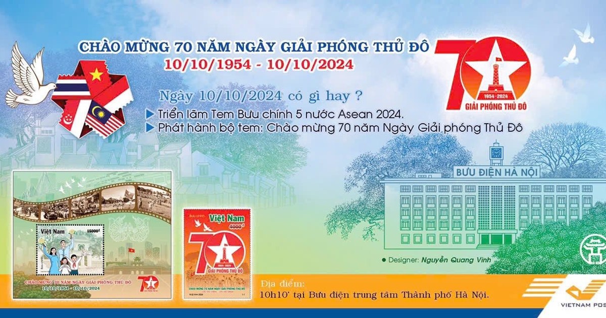 Phát hành bộ tem chào mừng 70 năm ngày Giải phóng Thủ đô