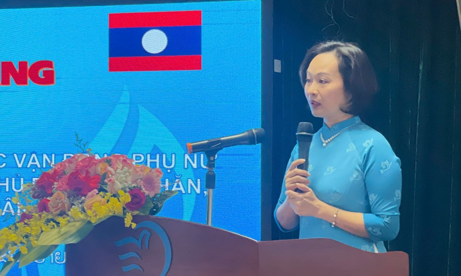 Permanent Vice President of Hanoi Women's Union Pham Thi Thanh Huong delivered the opening speech of the class.