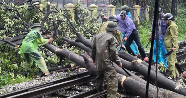 รถไฟเกือบ 80 ขบวนยกเลิกเนื่องจากพายุและน้ำท่วม ทางรถไฟเสียหาย 28,000 ล้านดอง