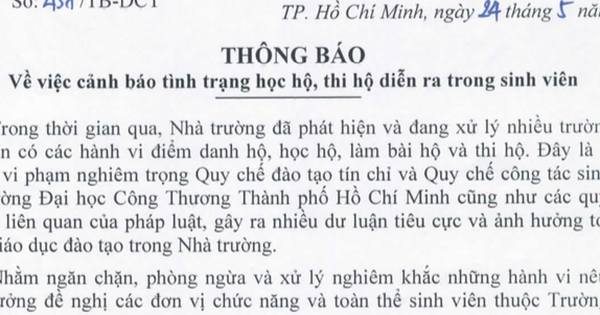 Trường ĐH cảnh báo nguy cơ buộc thôi học với sinh viên học và thi hộ