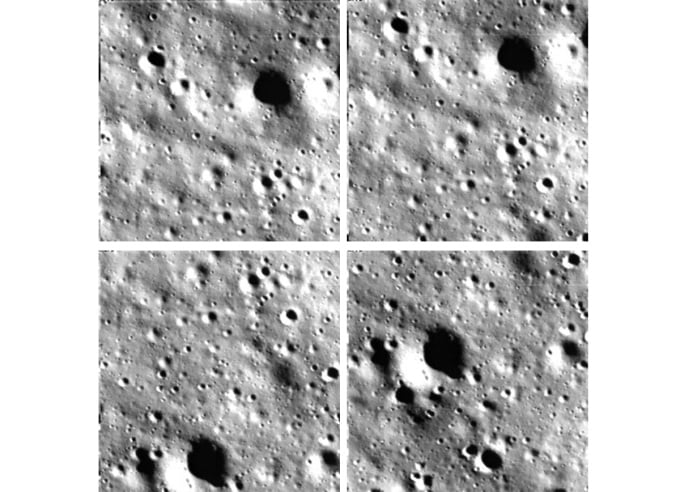 ยานลงจอดวิกรมถ่ายภาพพื้นผิวดวงจันทร์ขณะลงจอด ภาพ: ISRO