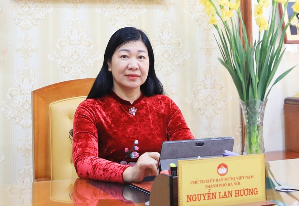 Chairwoman of the Vietnam Fatherland Front Committee of Hanoi City Nguyen Lan Huong