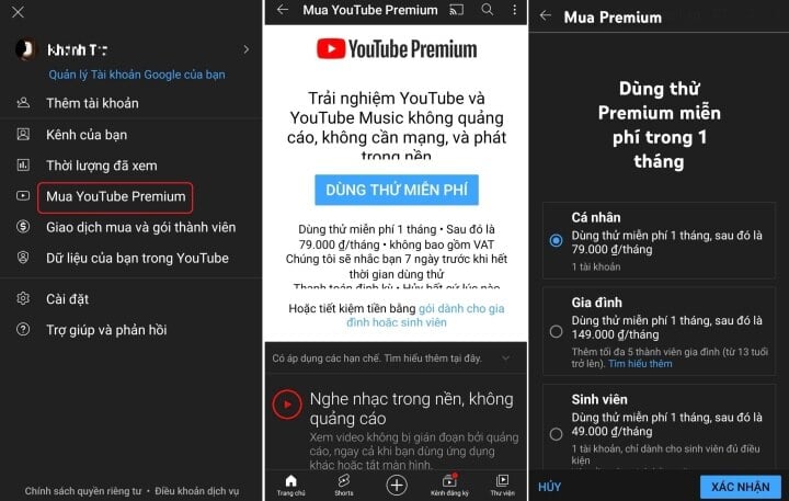 How to sign up for YouTube Premium in Vietnam - 2