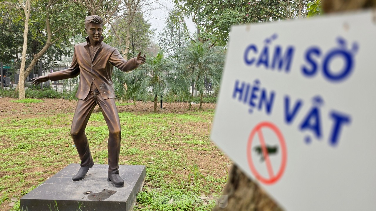 Estado actual del parque con forma de guitarra valorado en 200 mil millones de dongs en Hanoi foto 9