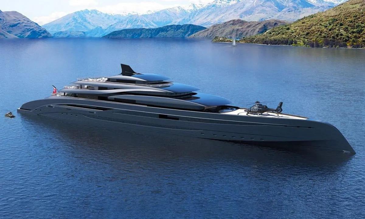 Concept de superyacht avec deux héliports