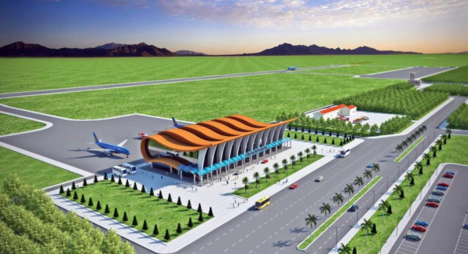 Perspective of Phan Thiet airport when it was selected in 2014.