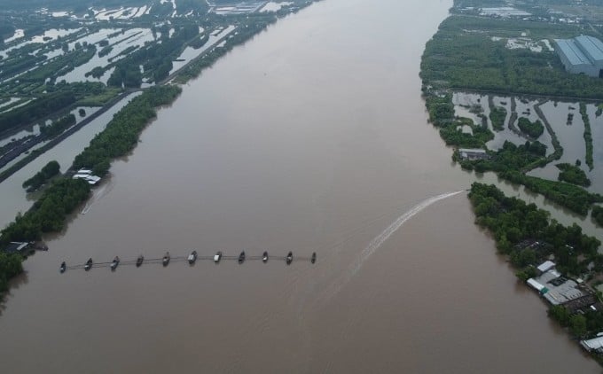 The accident occurred on the Cua Lon River. Photo: Thanh An