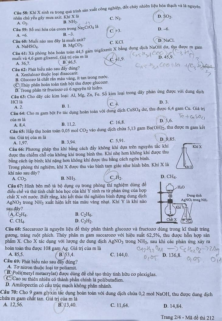 Đề thi môn Vật lý, Hóa học, Sinh học tốt nghiệp THPT 2024 nhanh nhất- Ảnh 15.