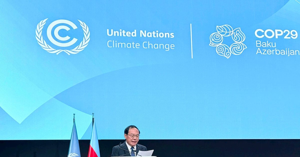 Full text of the speech of the Head of the Vietnamese Delegation at the COP29 Conference on Climate Change