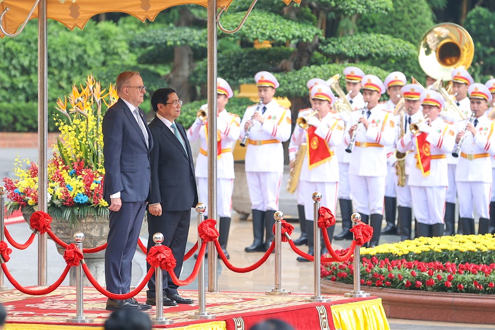 នាយករដ្ឋមន្ត្រី Pham Minh Chinh ជួបជាមួយនាយករដ្ឋមន្ត្រីអូស្ត្រាលី Anthony Albanese រូបថត ៤