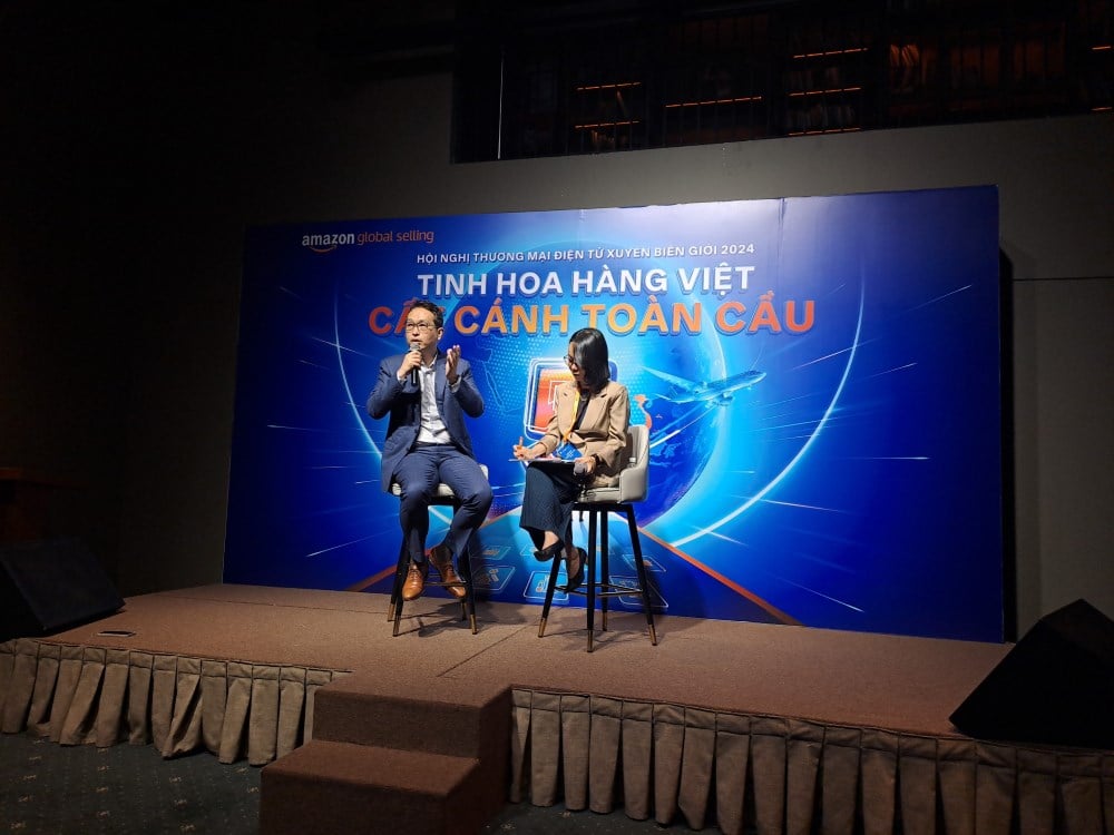 Selon Gijae Seong, PDG d'Amazon Global Selling, le nombre de produits vietnamiens vendus sur Amazon a augmenté de 300 % au cours des 5 dernières années. Photo : Minh Tam