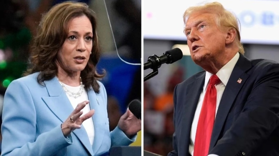 Frau Kamala Harris und Herr Donald Trump – zwei Kandidaten bei der US-Präsidentschaftswahl 2024. Foto: The Boston Globe