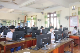 195 étudiants participent au concours « Jeunes informaticiens » dans la province de Quang Tri