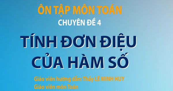 Tính đơn điệu của hàm số