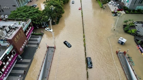 台風ドクスリにより北京は洪水に直面