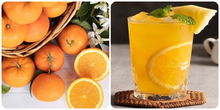 El jugo de naranja es muy bueno para la salud.