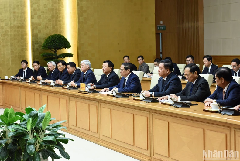 [Photo] Prime Minister Pham Minh Chinh receives Chairman of the Chinese People's Political Consultative Conference Wang Huning photo 5