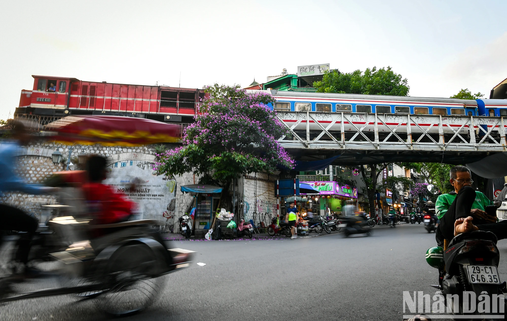 [Ảnh] Bằng lăng tím "mộng mơ" phủ khắp phố phường Hà Nội ảnh 6