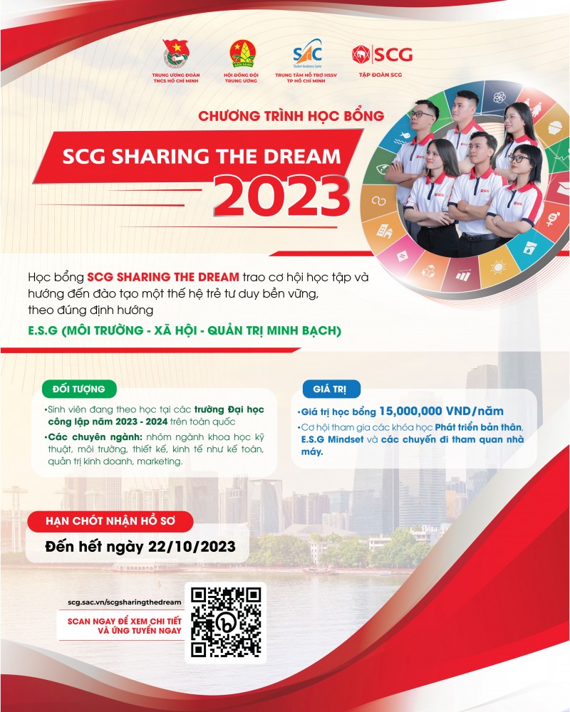 Das „SCG Sharing The Dream“-Stipendium 2023 begleitet weiterhin Studierende