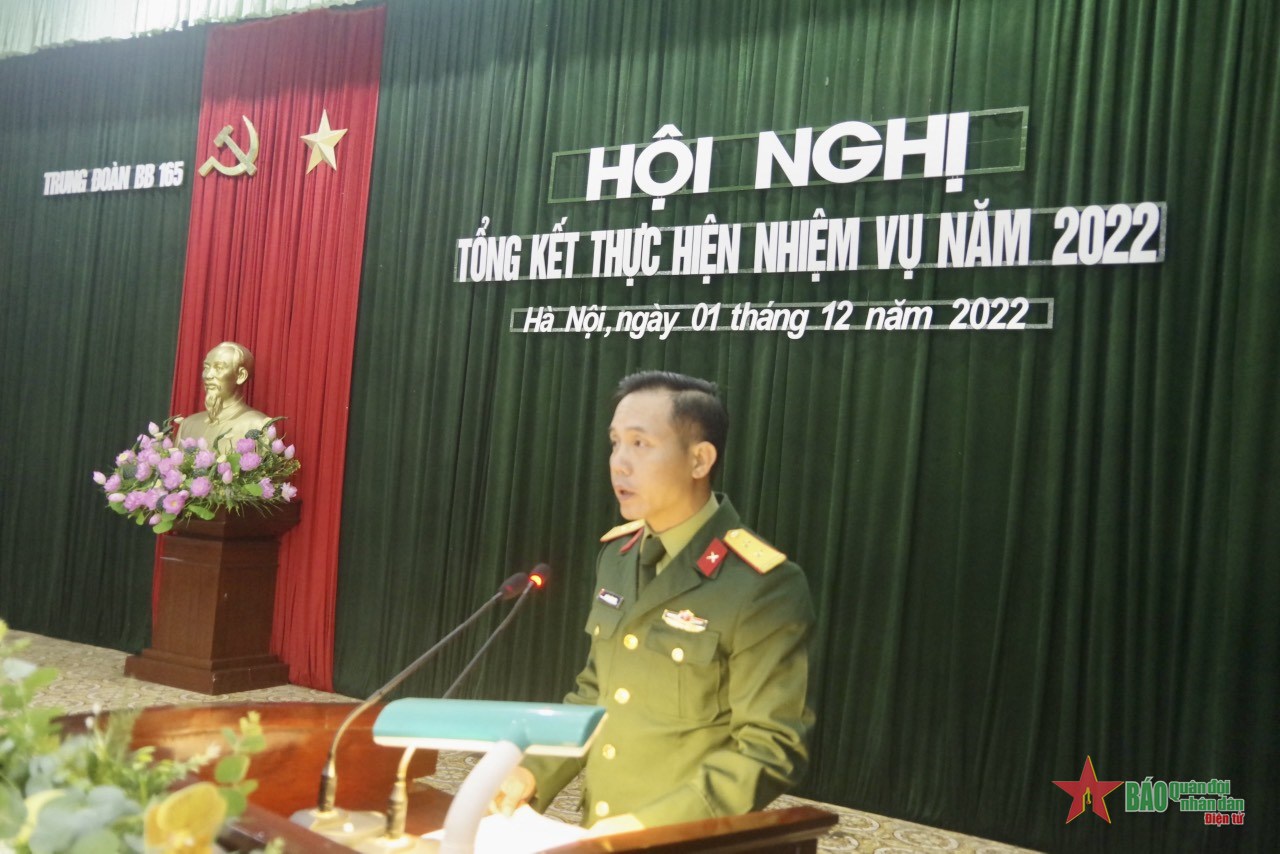 Trung đoàn 165, Sư đoàn 312, Quân đoàn 1: Hoàn thành xuất sắc nhiệm vụ năm 2022