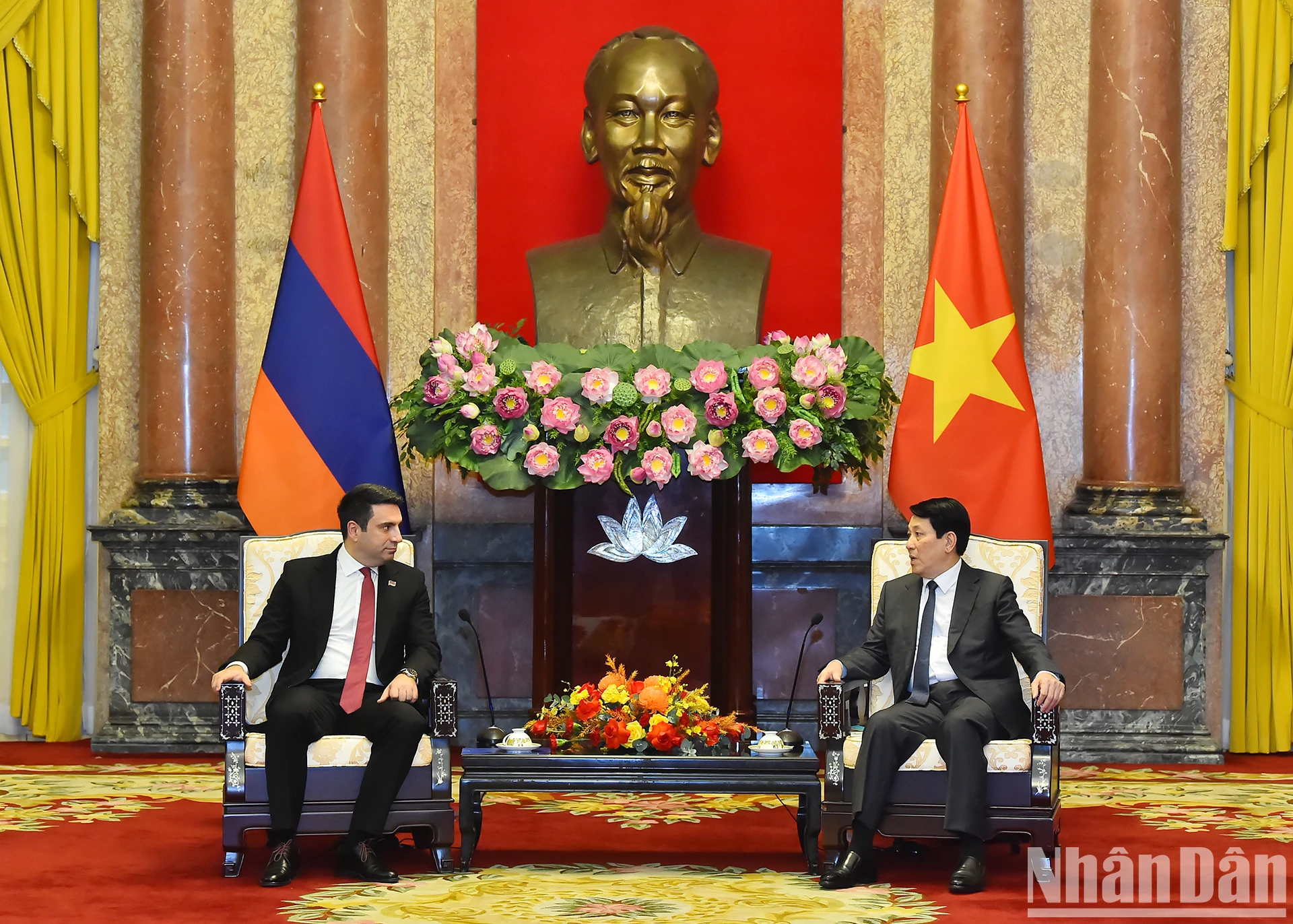 [Photo] Le président Luong Cuong reçoit le président de l'Assemblée nationale de la République d'Arménie Alen Simonyan photo 3