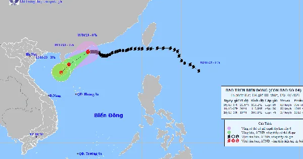 Bão số 4 bất ngờ suy yếu nhanh, không thể đi vào vịnh Bắc bộ