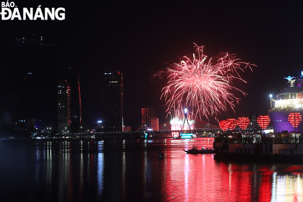 A view of the fireworks from above.