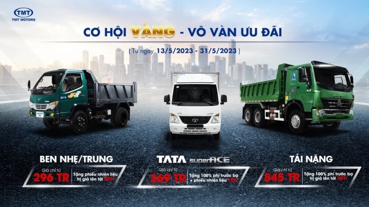 TMT Motors เปิดตัวโปรโมชั่นสุดตกตะลึงในเดือนพฤษภาคม ด้วยราคาขายเพียง 269 ล้าน VND - 1