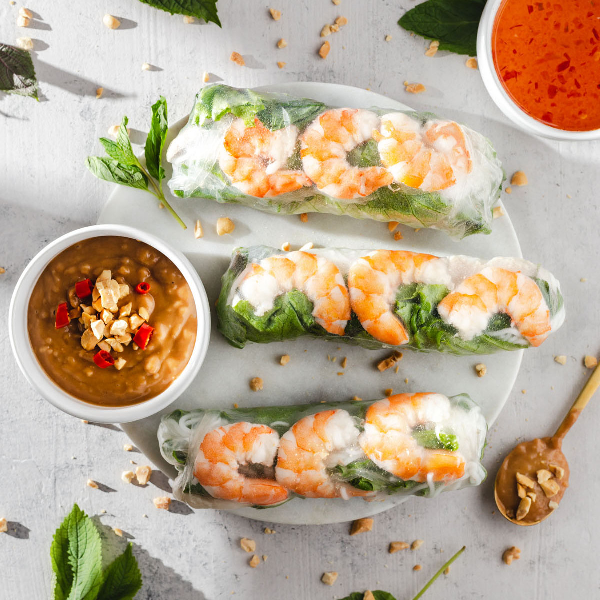 Shrimp and pork spring rolls. Photo: Takes Two Eggs