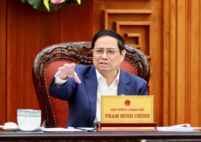 Premierminister Pham Minh Chinh leitete am Nachmittag des 19. Mai ein Treffen zur Stromversorgung. Foto: VGP