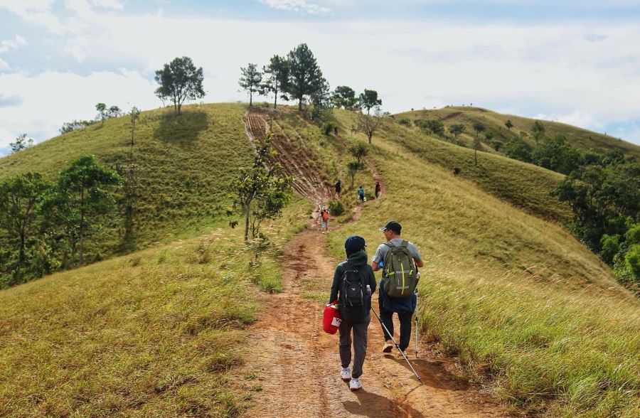 The starting point of the Ta Nang - Phan Dung trekking route is usually in Ta Nang commune, Duc Trong district, Lam Dong province. And the end point is the edge of the forest in Phan Dung commune, Tuy Phong district, Binh Thuan. The 55 km long route will cross 3 provinces of Lam Dong - Ninh Thuan - Binh Thuan and usually takes about 2 days and 1 night to complete.