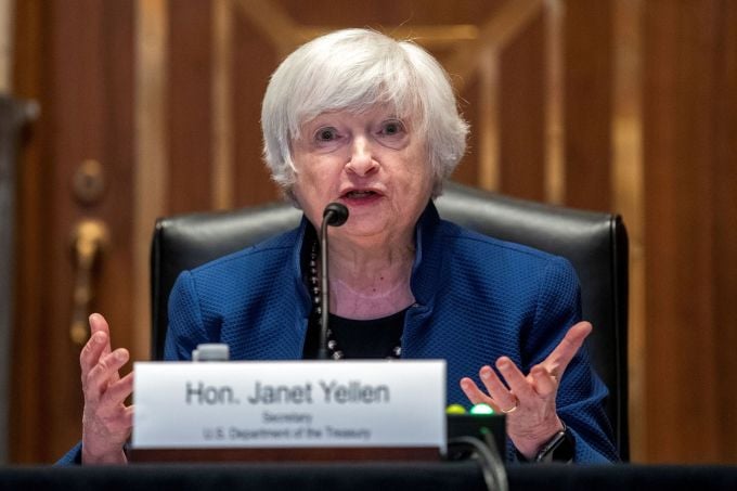 US Treasury Secretary Janet Yellen in Washington in June 2021. Photo: Reuters