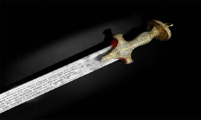 Das Schwert von Tipu Sultan ist exquisit gefertigt. Foto: Bonhams