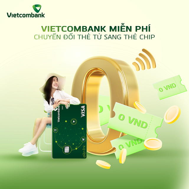 Thẻ Vietcombank công nghệ chip contactless