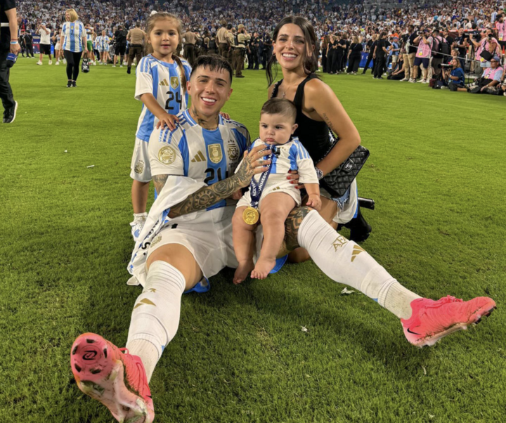 Familia de Enzo Fernández en la Copa América 2024.