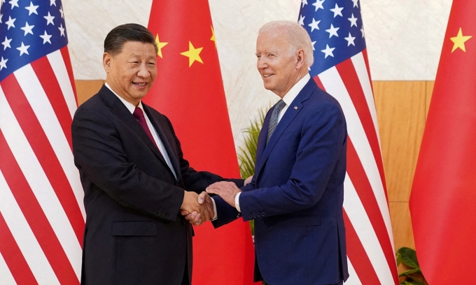 US-Präsident Joe Biden (rechts) und der chinesische Präsident Xi Jinping im November 2022 auf Bali, Indonesien. Foto: Reuters