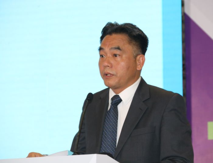 Mr. Nguyen Loc Ha - Deputy Chairman of Binh Duong Provincial People's Committee spoke at the event. Photo: Duong Binh