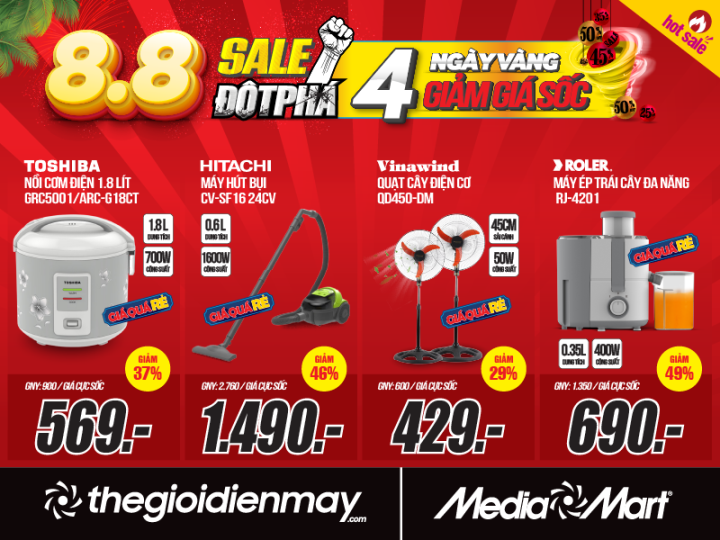 8/8 MediaMart sale đột phá, 4 ngày giảm giá sốc - 4