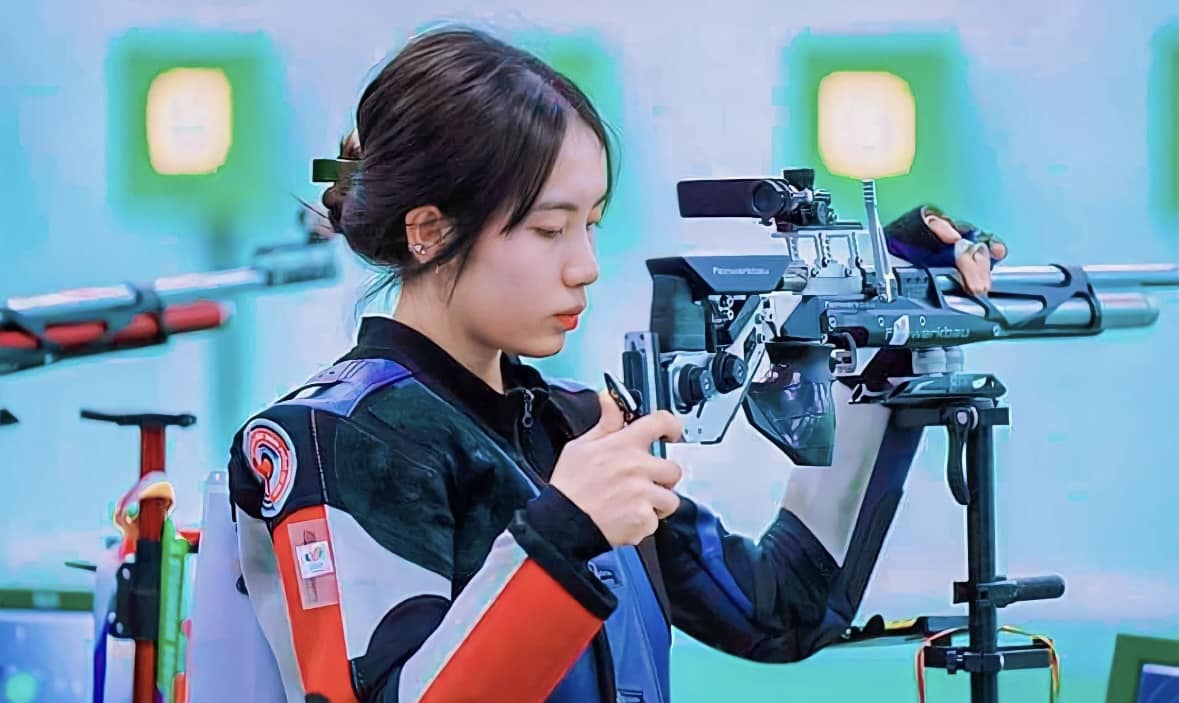 Mong Tuyen stopped at the 10m air rifle qualifying round at the Olympics